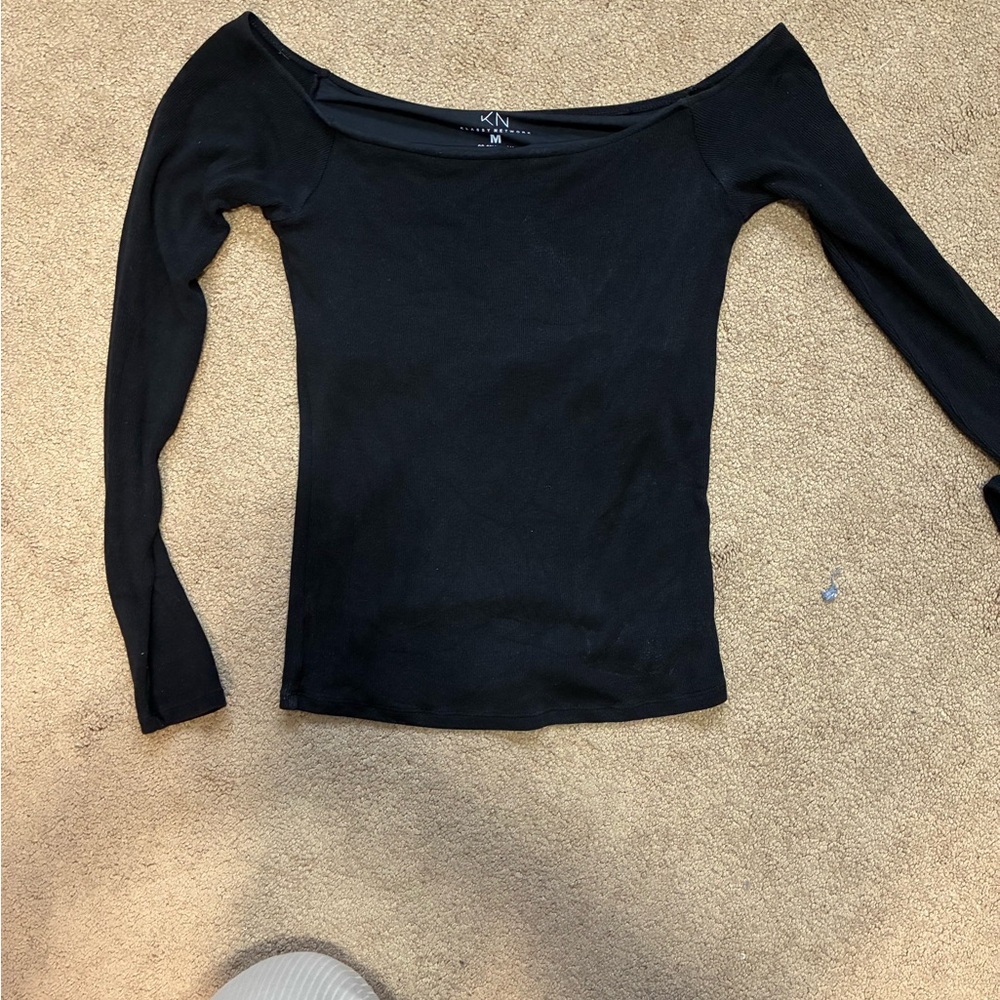 Klassy Network Off-Shoulder Top - Picture 2 of 3